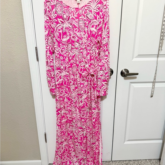 Lilly Pulitzer Dresses & Skirts - Lilly Pulitzer Bryson Long Sleeve Dress passion fruit pink size XL